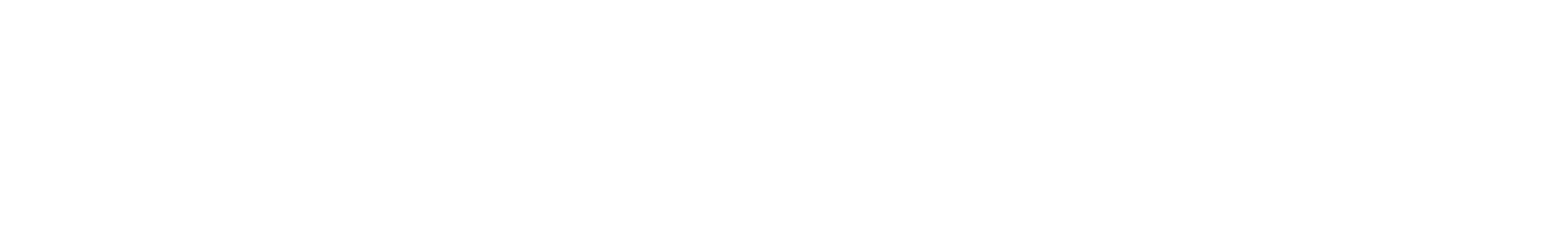 Steedman Stagg White Logo